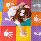 Piso modular Pé e Mão, brinquedo coordenação motora, tapete agilidade infantil, circuito motor, piso educativo.