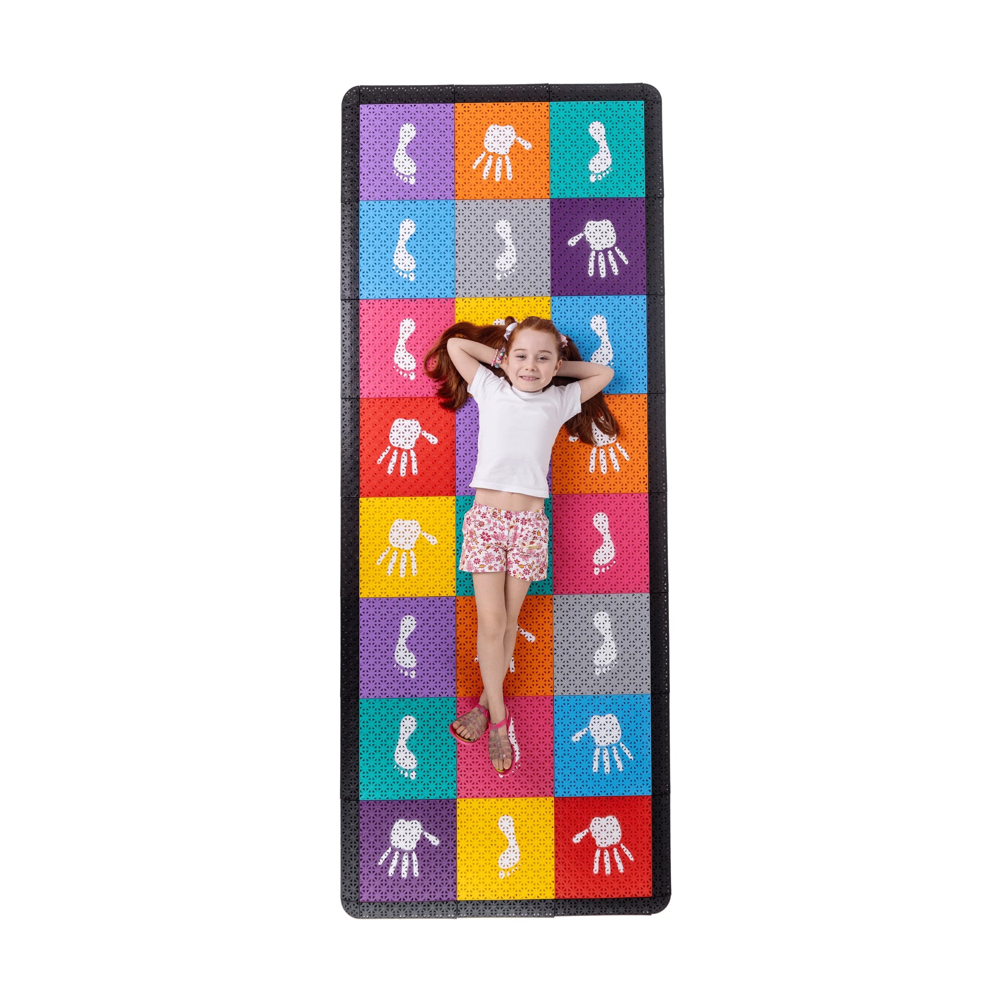 Piso modular Pé e Mão, brinquedo coordenação motora, tapete agilidade infantil, circuito motor, piso educativo.