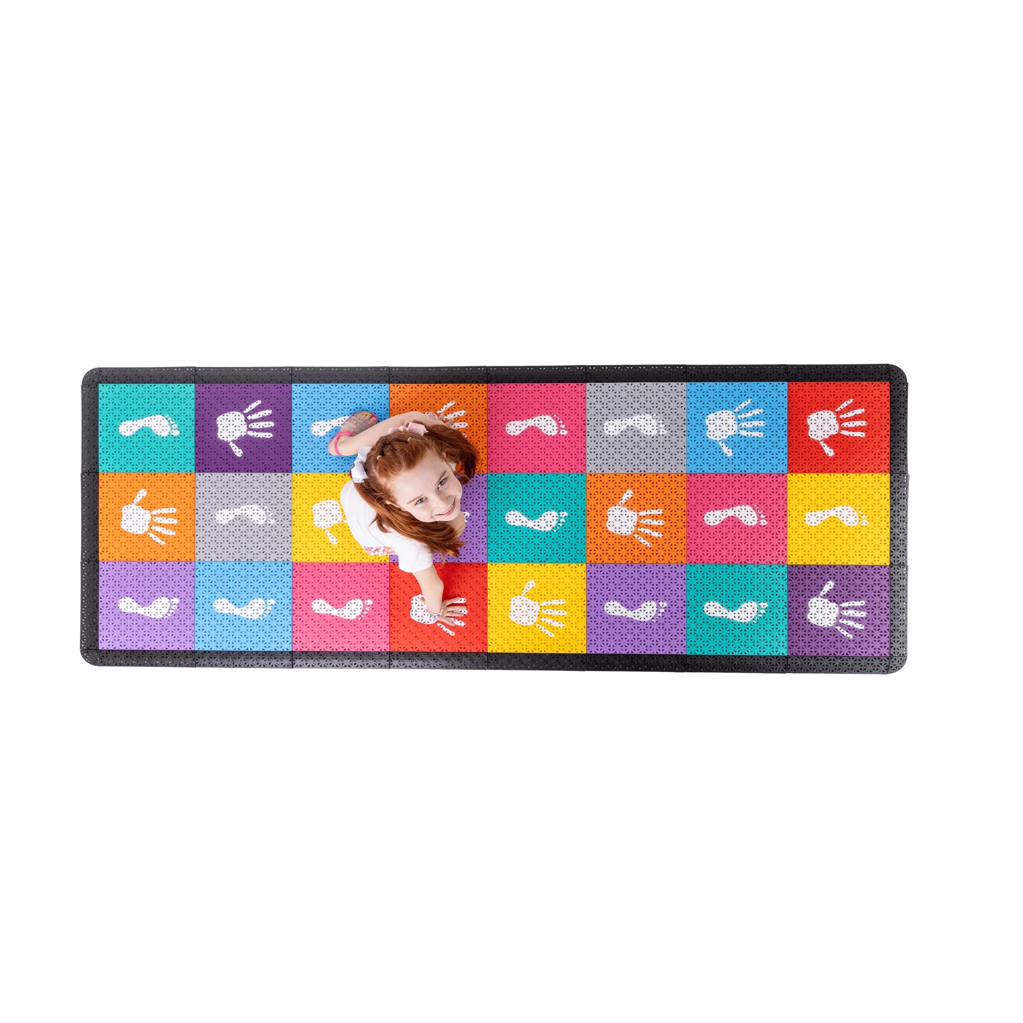 Piso modular Pé e Mão, brinquedo coordenação motora, tapete agilidade infantil, circuito motor, piso educativo.