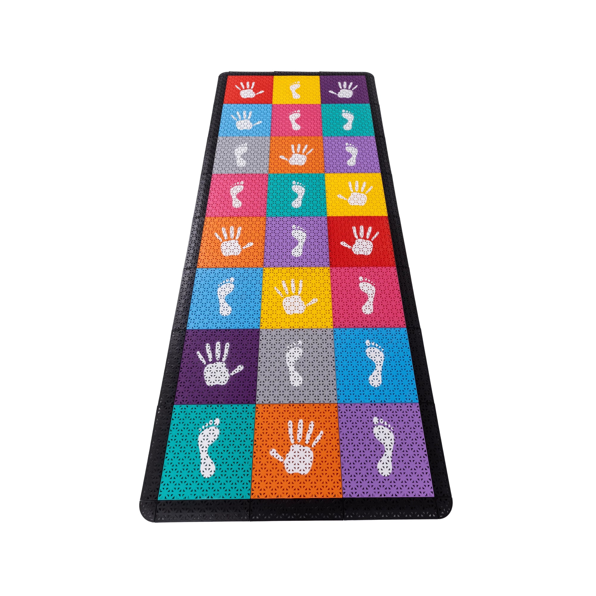 Piso modular Pé e Mão, brinquedo coordenação motora, tapete agilidade infantil, circuito motor, piso educativo.