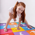 Piso modular Pé e Mão, brinquedo coordenação motora, tapete agilidade infantil, circuito motor, piso educativo.