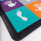 Piso modular Pé e Mão, brinquedo coordenação motora, tapete agilidade infantil, circuito motor, piso educativo.